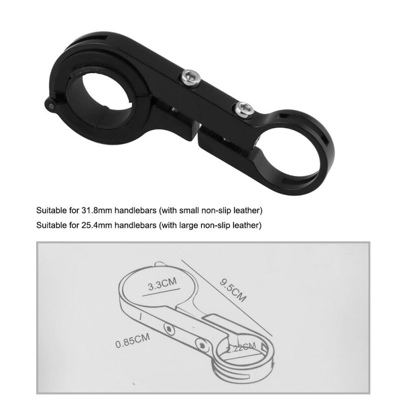 Bicycle Handlebar Extender Mountain Bike MTB Handlebar Expander Speedometer Mount Headlight Flashlight Lamp Holder Cafe Racer