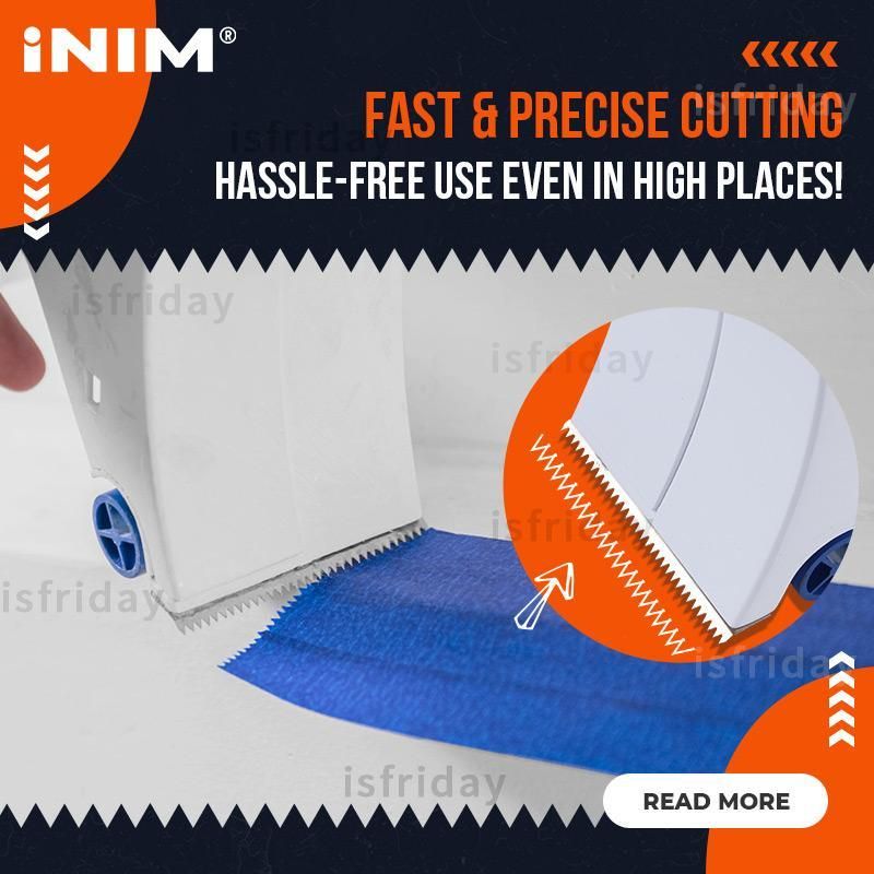 INIM® Easy Masking Tape Applicator Painter Fast Precise Tape Cutting for Doors Cabinets Window Panes Bathtub Home Accessories