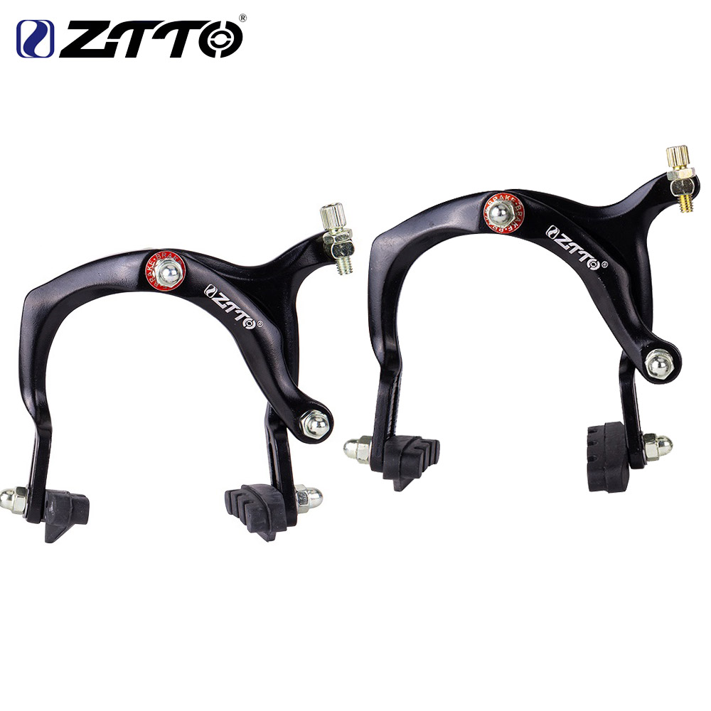 ZTTO 1 Set Bicycle Brakes Long Arm Pliers Brake Calipers C Brake Side Pull Caliper With Brake Pads For Cruiser City Bike: black