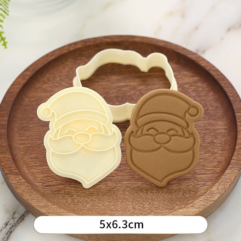 Weihnachten Keks Form 3D Cookie Plunger Mold DIY Santa Claus Modell Backform Werkzeug Weihnachten Backform: BT2009-YD019-5