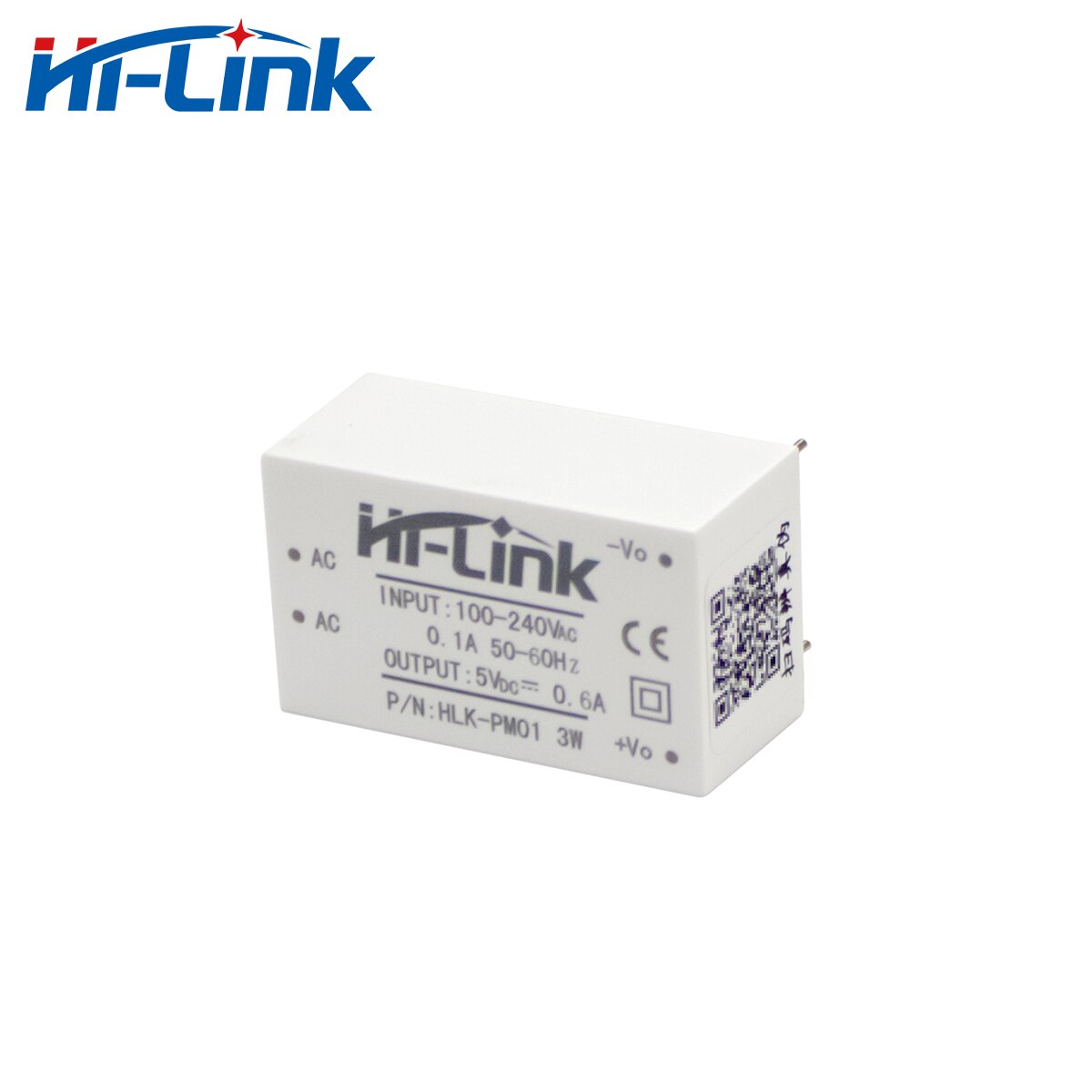 Frete grátis amostra 5v 3w 600ma ac dc conversor de energia hilink pm01 branco