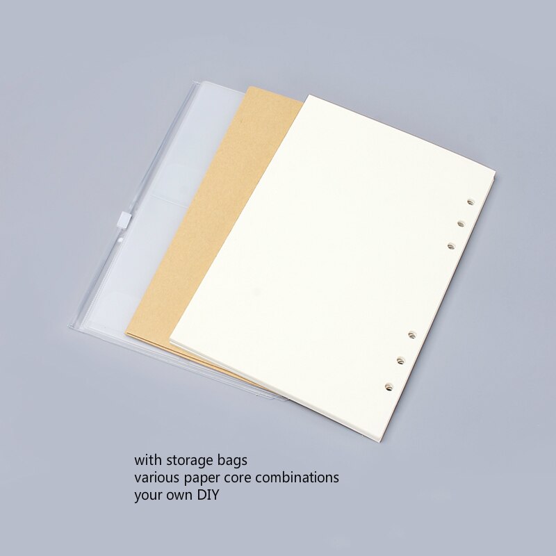 48 pcs notebook filler paper replacement core A6 planner line paper blank paper A5 inner page graph paper DIY combination core