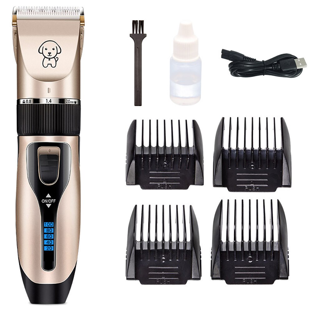 Professionele Hond Haar Clippers Grooming Elektrische Schaar Huisdieren Draadloze Oplaadbare Low Noise Pet Grooming Supplies: 01
