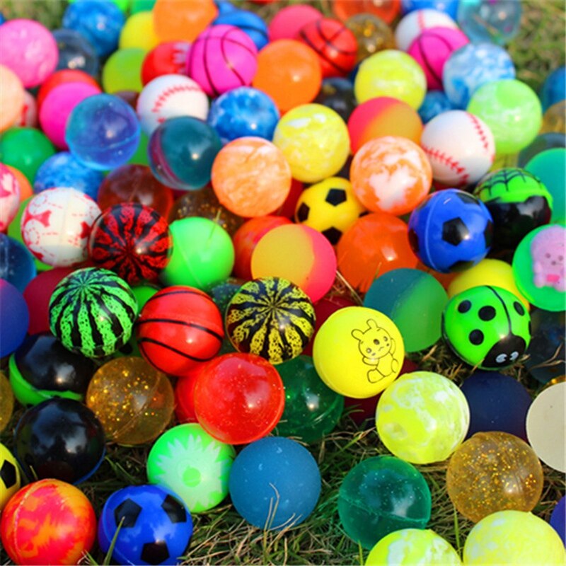 100Pcs Kids ic Bouncy Jumping Floating Bouncing Balls Rubber For Children Summer Water Pools Toys