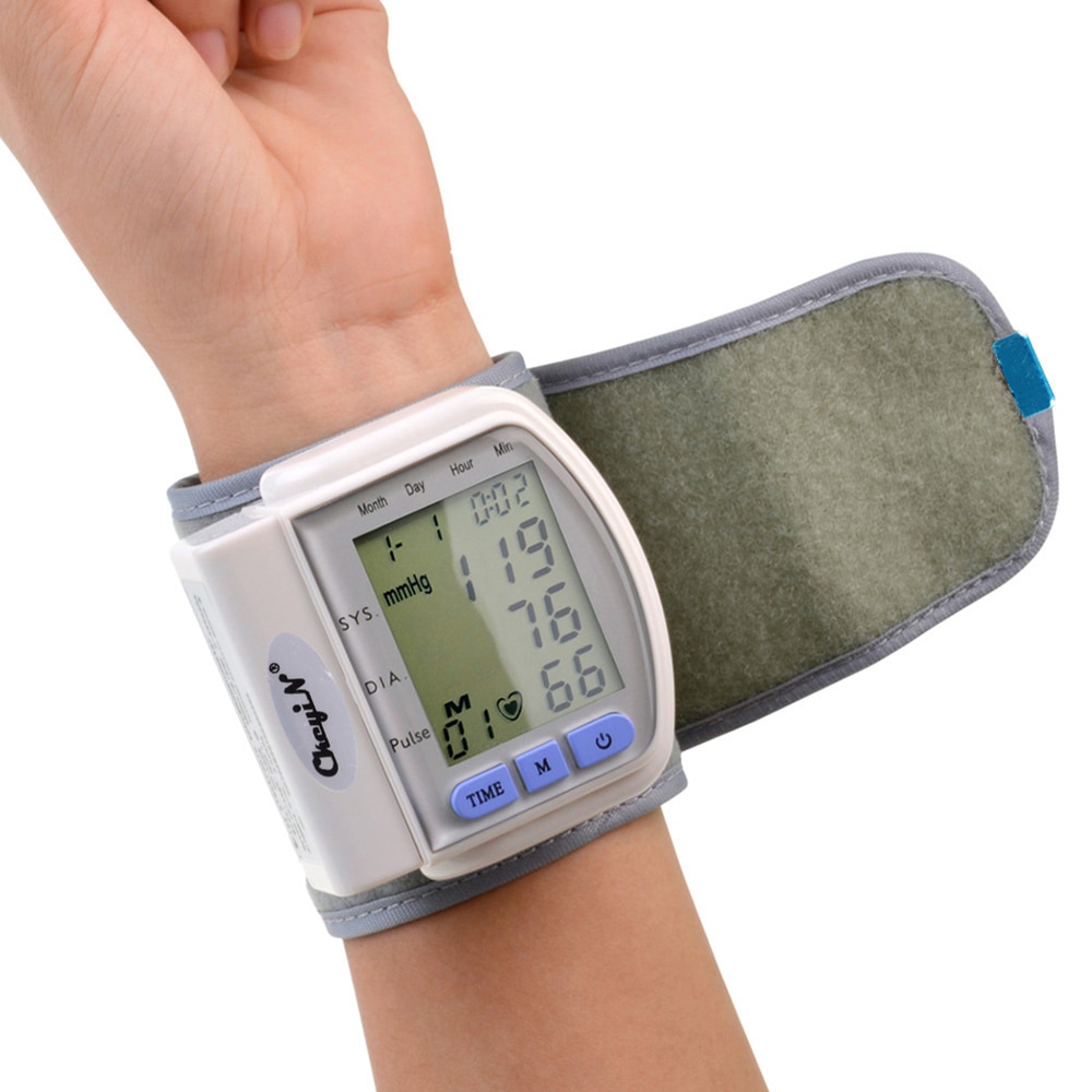 Huishoudelijke Automatische Pols Bloeddrukmeter LCD Digitale Tonometer Pulse Meter Gezondheid Hartritme Meten Systolische