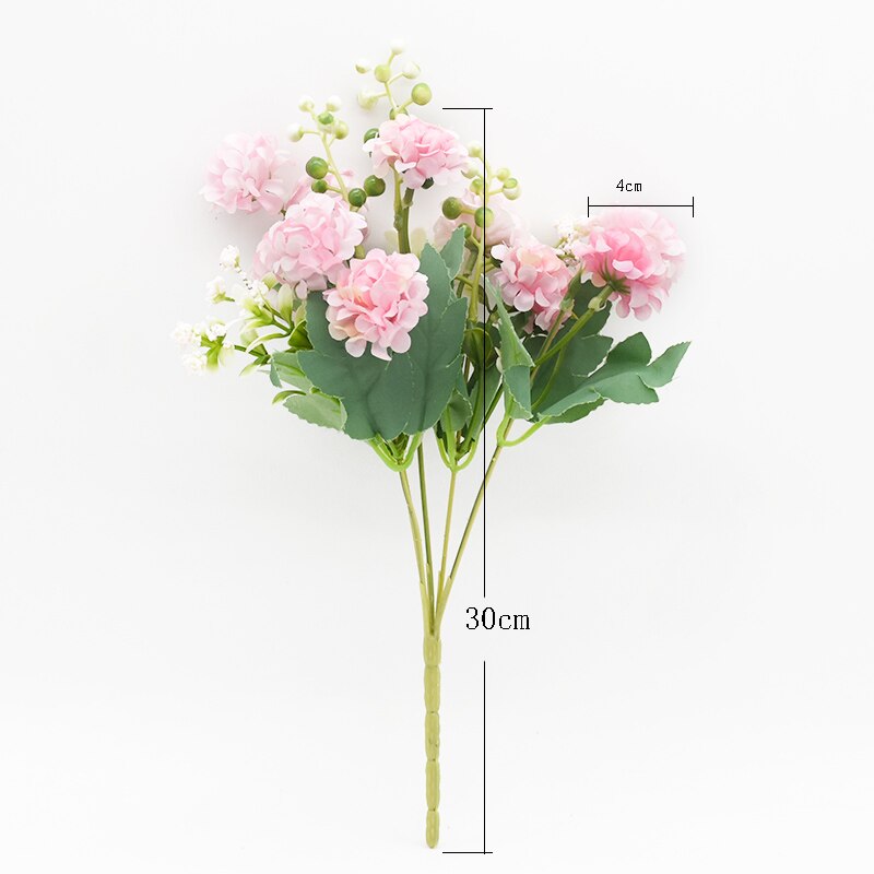 Artificial Hydrangea Rose Wedding Small Hydrangea Hand Bouquet christmas decorations for Home Accessories DIY Artificial Flowers