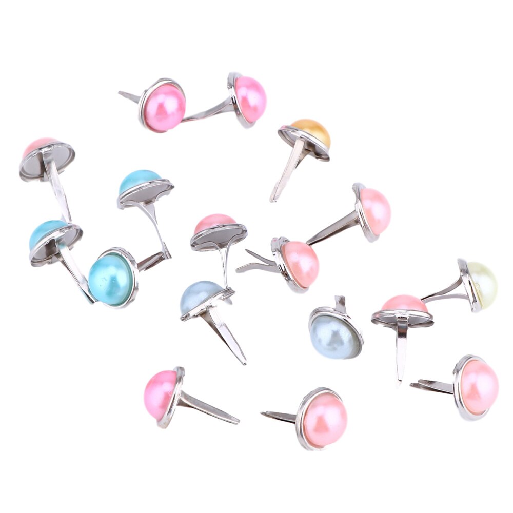 50 Pcs Alloy Brads Brad Fastener Useful Round Paper Fasteners Paper Fastener for Decoration Diy Photo Album Embellishme