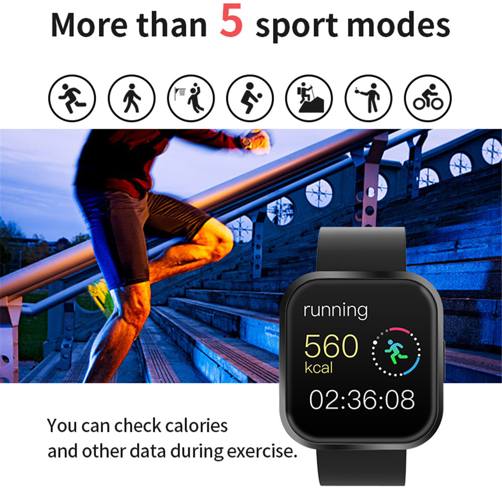 Montre de Sport montre intelligente hommes étanche pression artérielle Smartwatch femmes Fitness Tracker plein écran tactile montres pour Android IOS