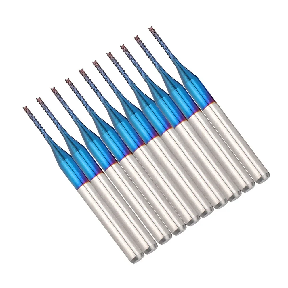 10 stks 1mm Frees Carbide Frees Tapered Maïs End CNC Frezen Voor Hout Metaal CNC PCB Frees