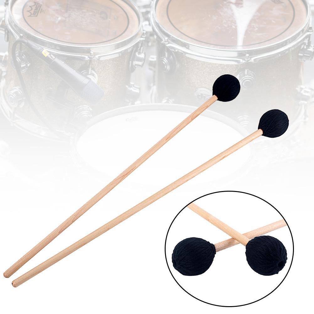 Varillas de tambor de madera de cabeza suave, accesorios de instrumentos de percusión, accesorio de equipo de música, 1 par