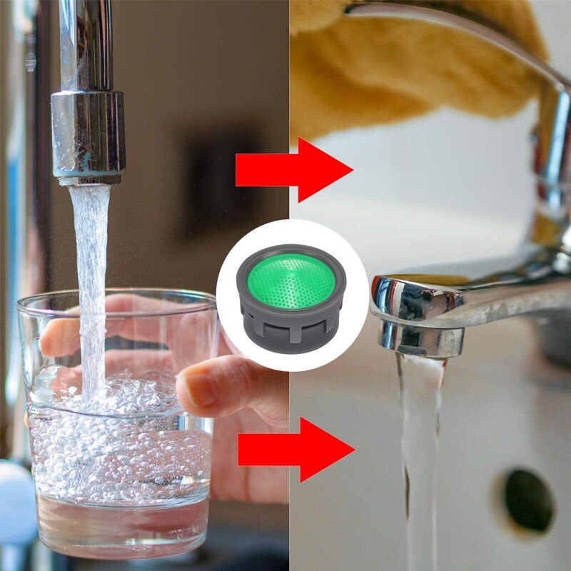 4Pcs Faucet Aerator Water Tap Flow Restrictor Insert Faucet Aerators Replacement Parts Prevent The Splash For Bathroom Kitchen