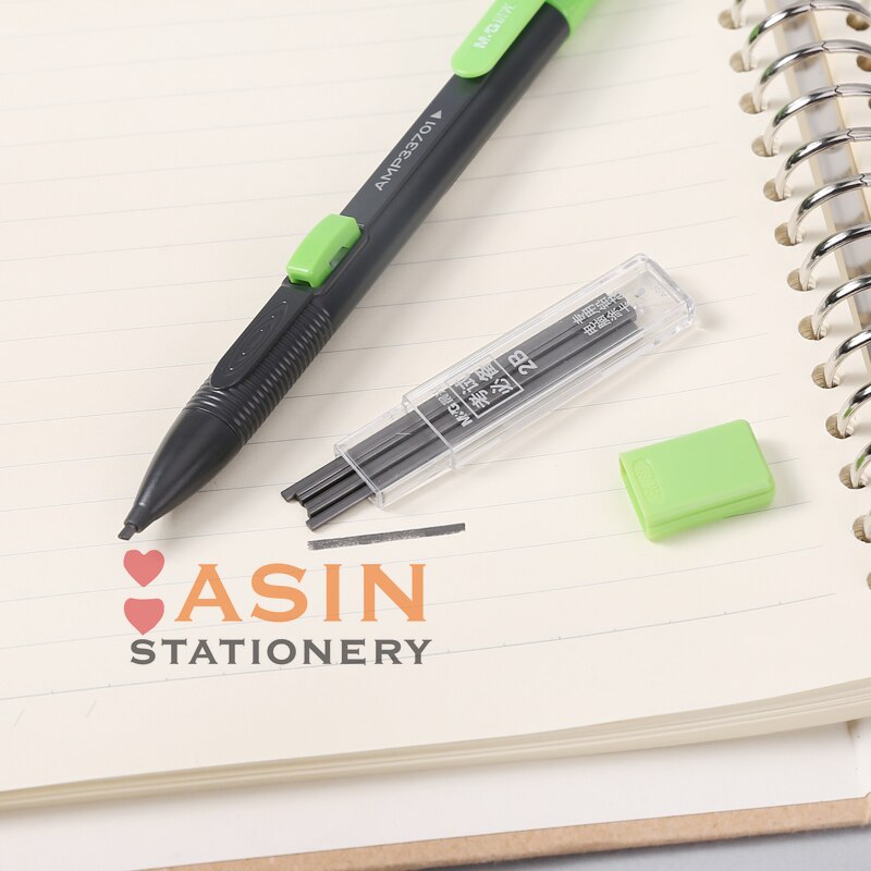 12pcs Student 2B Holder Exam Mechanical Pencil with Lead Refills Set Office Supplies
