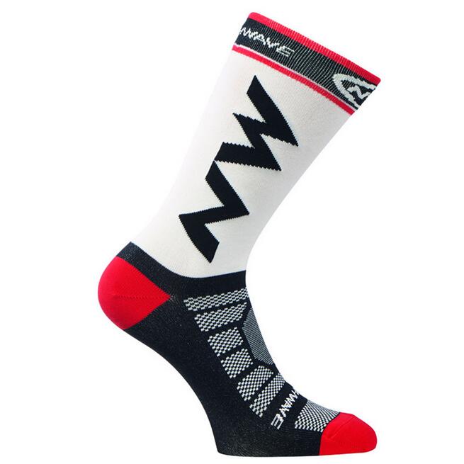 Mens Womens Riding Cycling Socks Bicycle sports socks Breathable Socks Basketball Football Socks Fit for 40-46: White