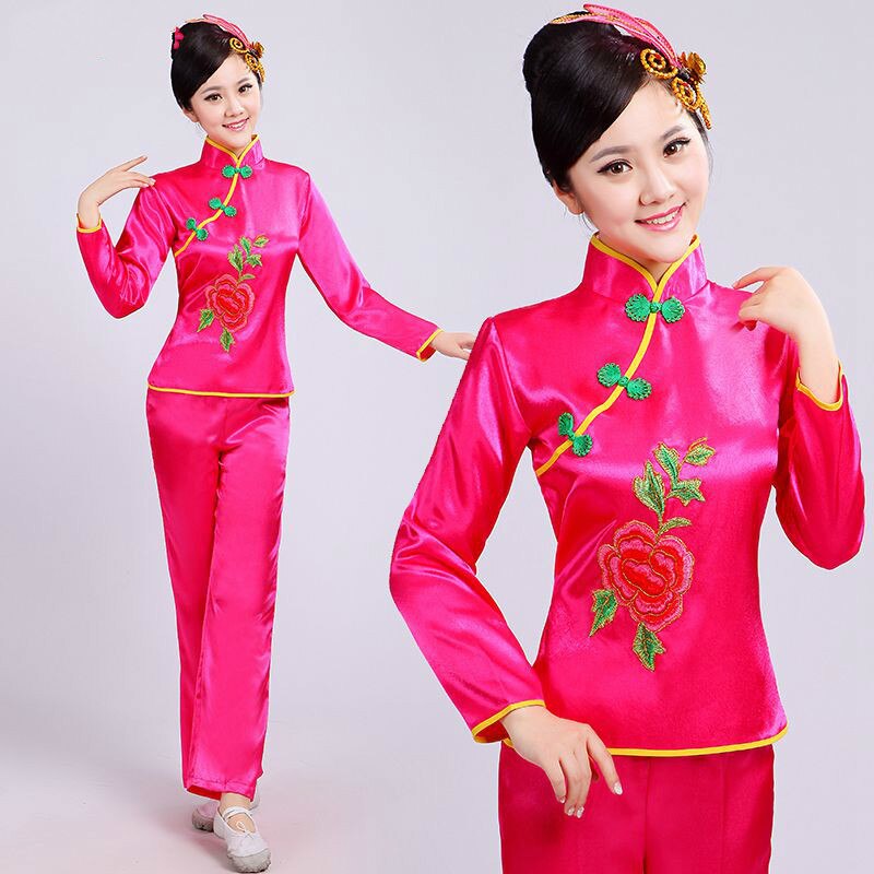 traditional national chinese folk dance costume for woman costumes costume yangko dress for hanfu women yangge woman clothing