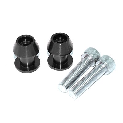 JEAR Paar CNC Swing Arm Spoelen Sliders Motorcycle Achterbrug Spool Sliders 10mm voor Kawasaki ER6F ER6N Ninja 250R 300R 400R 500 65: BLACK M8