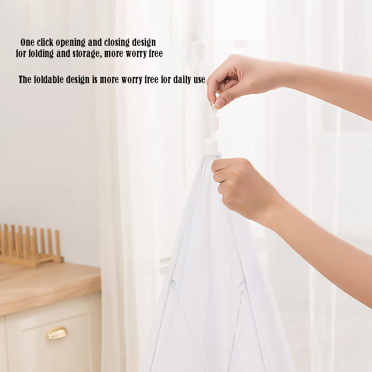 Food Cover Mesh Folding Washable Flies Foldable Dining Tables Cover Insect Proof Protective Dish Covers Home Kitchen Accessaries