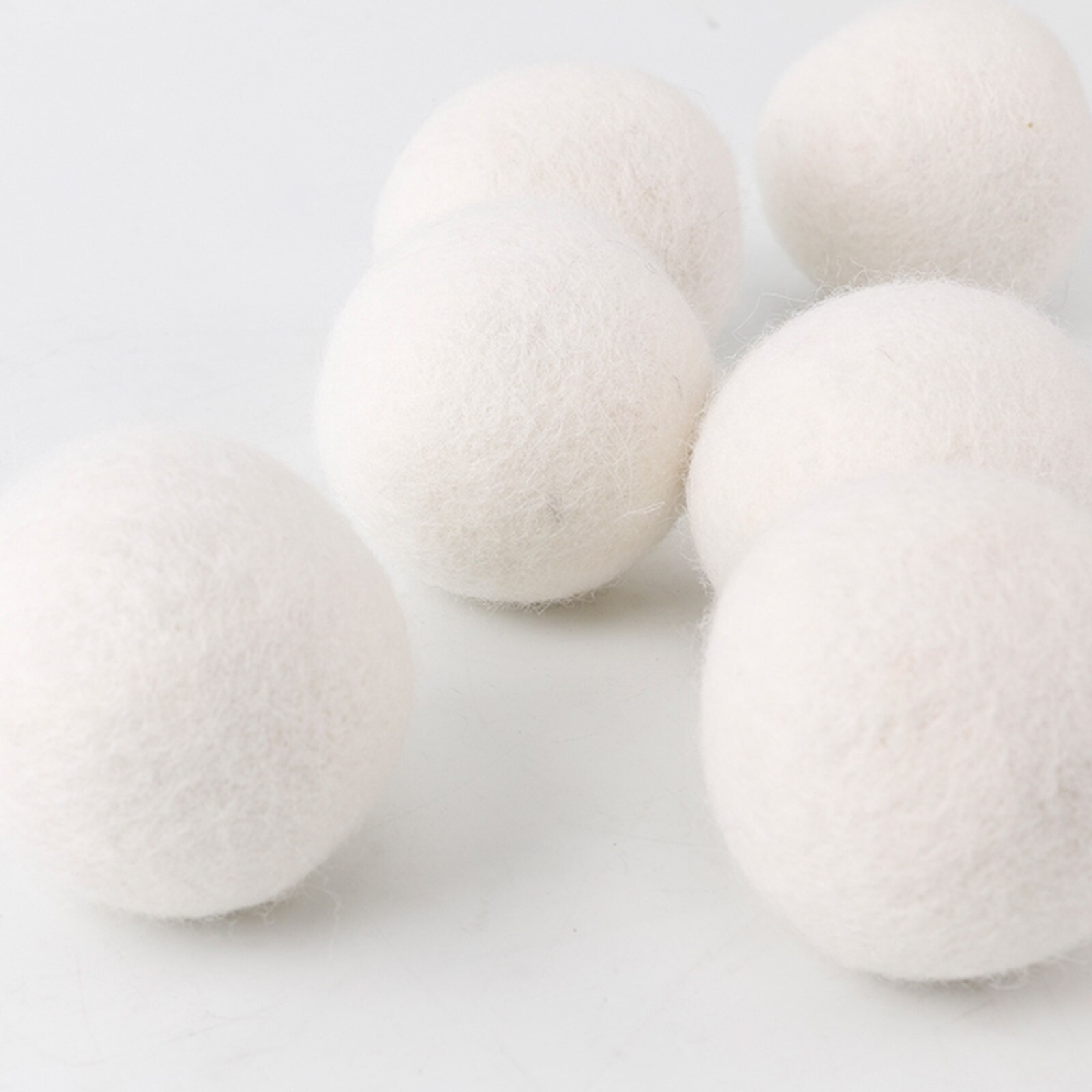 6 st / set ulltorkning tvättkulor torktumlare sparar torktid & kemikaliefilt tvättkulor ullfiltkula 7 x 7cm ^