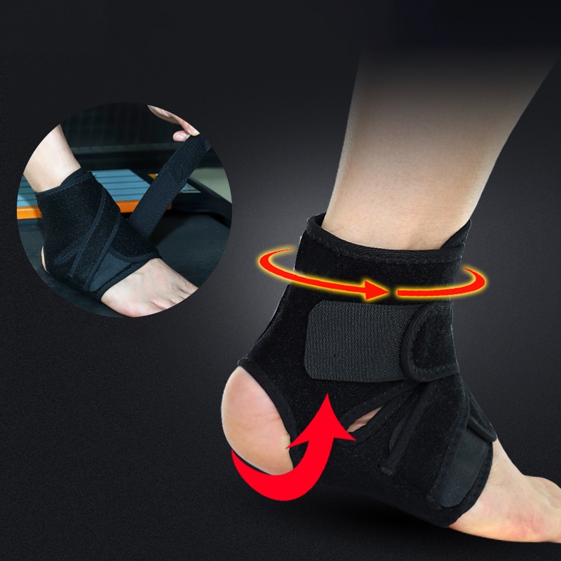 2pcs Ankle Support Foot Bandage Gym Running Protection Foot care Ankles Brace tool (Black)