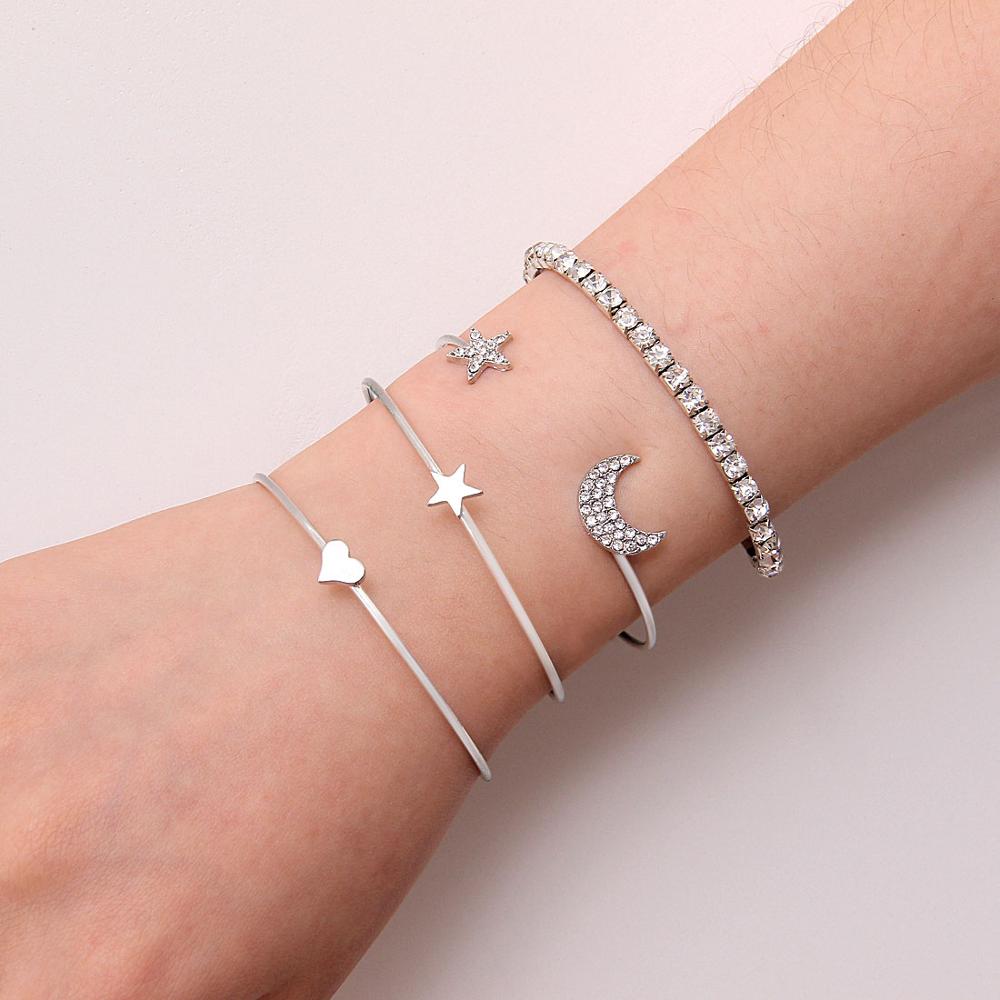 Bohemian Bladeren Knoop Ronde Ketting Opening Gouden Armband Set Vrouwen Mode Kleding Sieraden Valentijnsdag: SL997