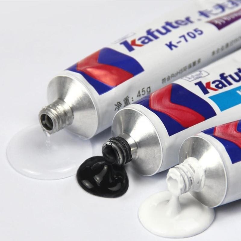 1pc 45g multifunctionele siliconen industriële lijm k -704 siliconen rubberkit wit zwart transparante lijm voor machines