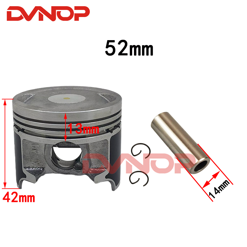Anillo de pistón para motocicleta, conjunto de piezas de motocicleta, 52mm, AN125, HS125T, HJ125T, aplicable para Suzuki, 125cc