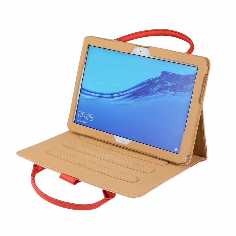 Håndtaske håndtaske til huawei mediapad  t5 10 tablettaske til huawei mediapad  t5 ags 2-w09/l09/l03/w19 10.1 " magnetisk cover + pen