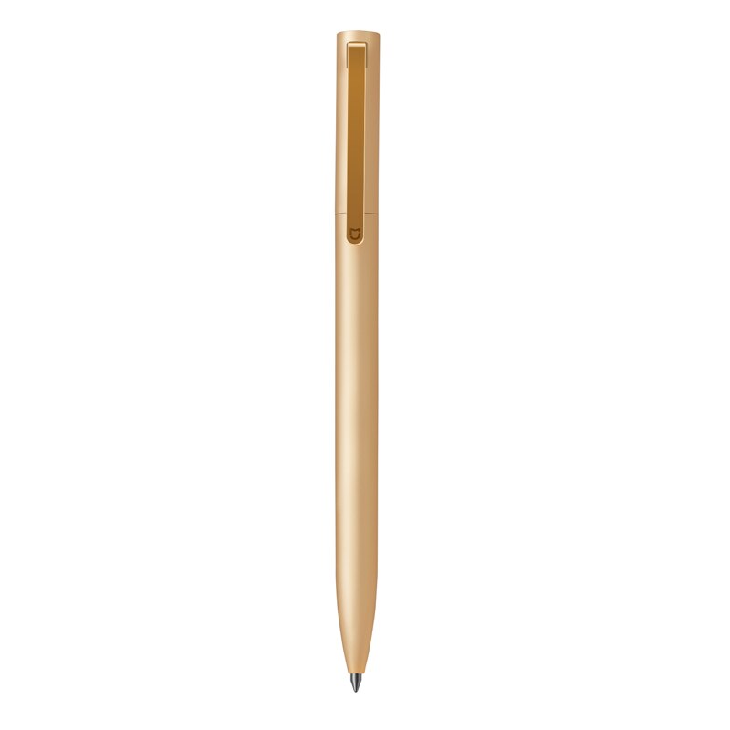 Original Xiaomi Mijia Mental Sign Pen 0.5mm Writing Point Signing Mi Aluminum Alloy Pen Gold Smooth Switzerland Refill Black Ink: Pen
