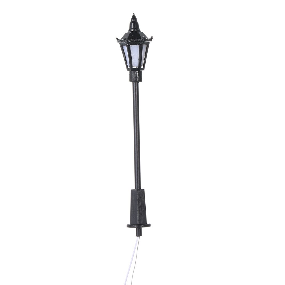 Lámpara de calles con de 20 piezas, luces callejeras para maquetas, diferente escala, tren ferroviario, patio de recreo, paisaje Led
