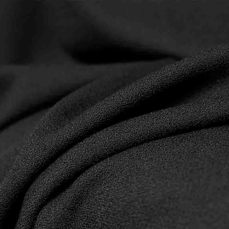 The Cloth 56momme Black Worsted Silk Fabrics Mulberry Silk Materials Autumn Women Pants Dress Sewing Cloth: Default Title