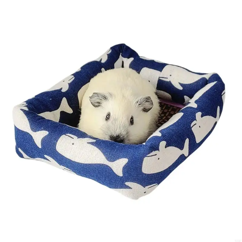 Hamster Zomer Koelmat voor Kleine Dieren Ademend Kussen Bed Cavia Rat Konijnenkooi Eekhoorn Rotan Mat: L / Donkerbruin