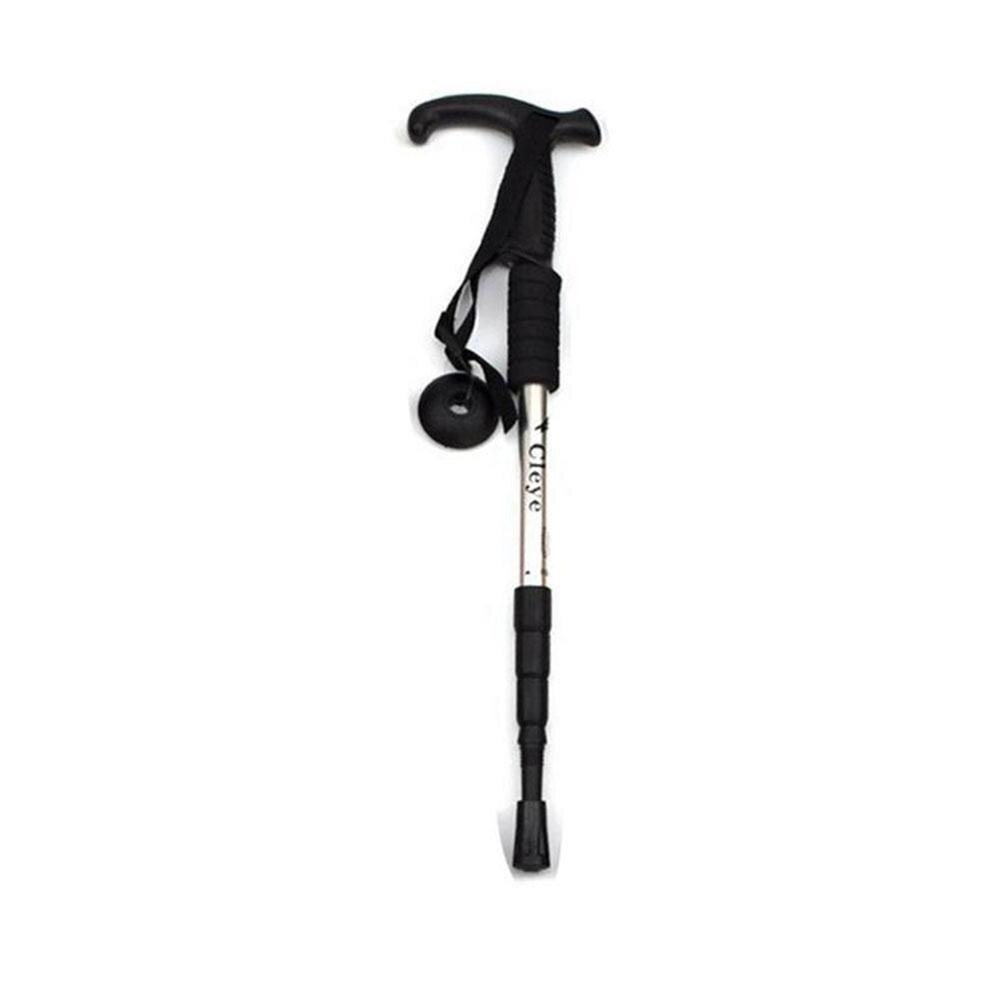 Telescopic Trekking Walking Hiking Stick Pole Adjustable Length Anti-Shock Outdoor Hiking Crutches Walking Cane Camp Baton: C