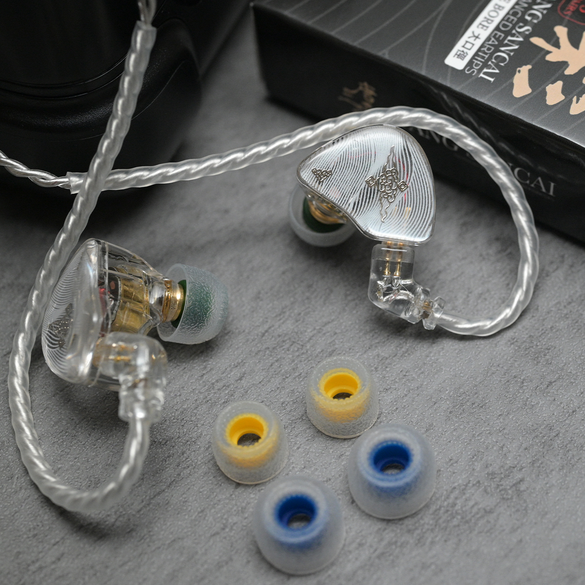 TANGZU Tang Sancai puntas de versión de orificio ancho 3 pares juego completo de almohadillas de silicona para Fudu WAN ER SG Princess Changle auriculares IEM