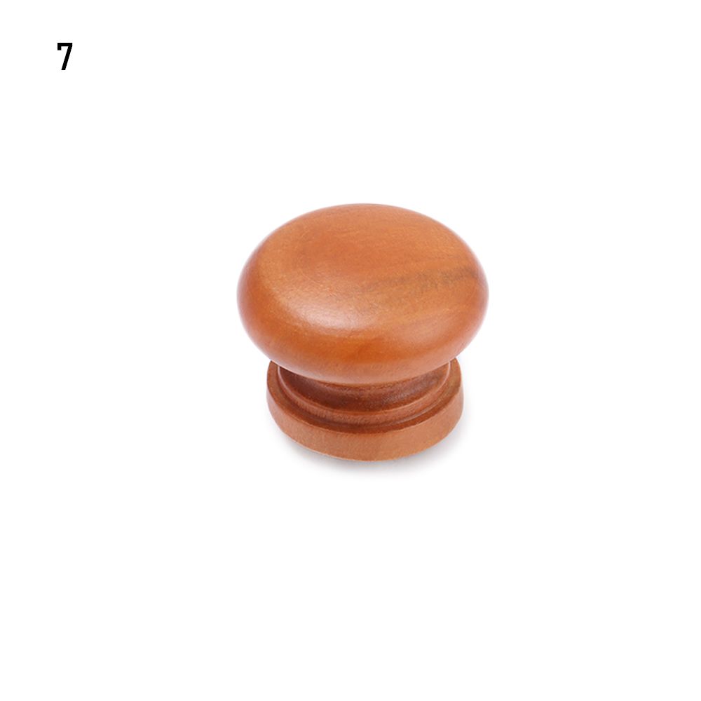 1Pc Natural Wood Kitchen Cabinet Drawer Knobs Cupboard Dresser Furniture Handle Hardware with Screw Wardrobe Pulls Handle: 7