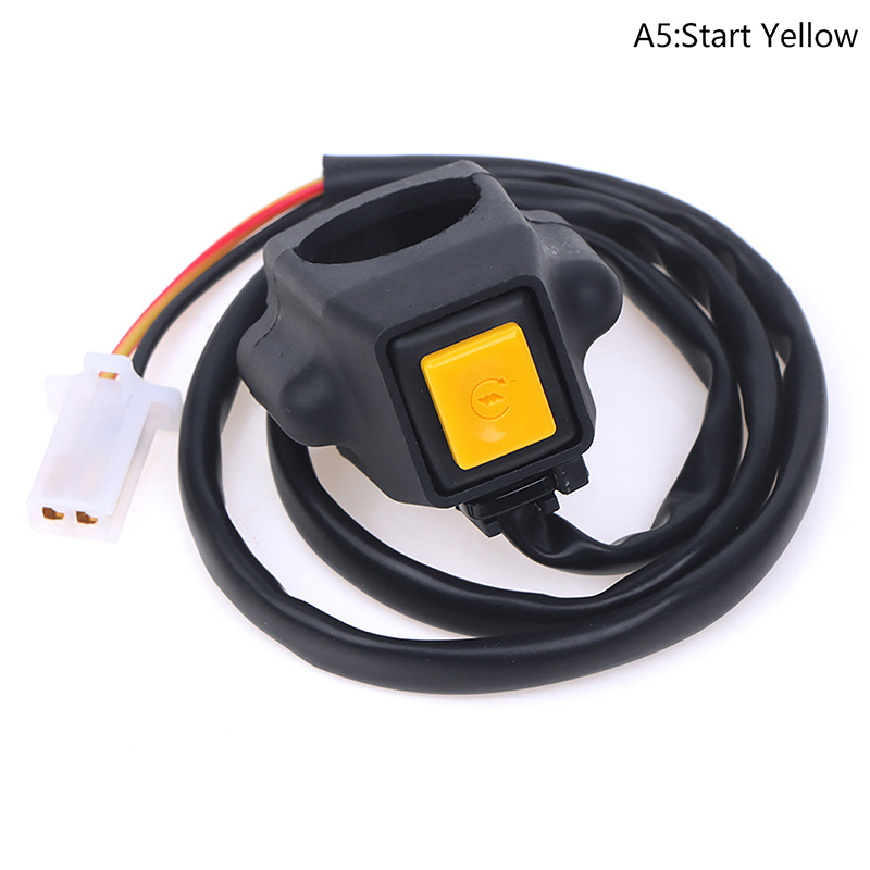 Durable ATV Motorcycle Dual Sport Quad Start Horn Kill Off Stop Switch Button Motorbike Accessories Control Handle Switches: Ivory