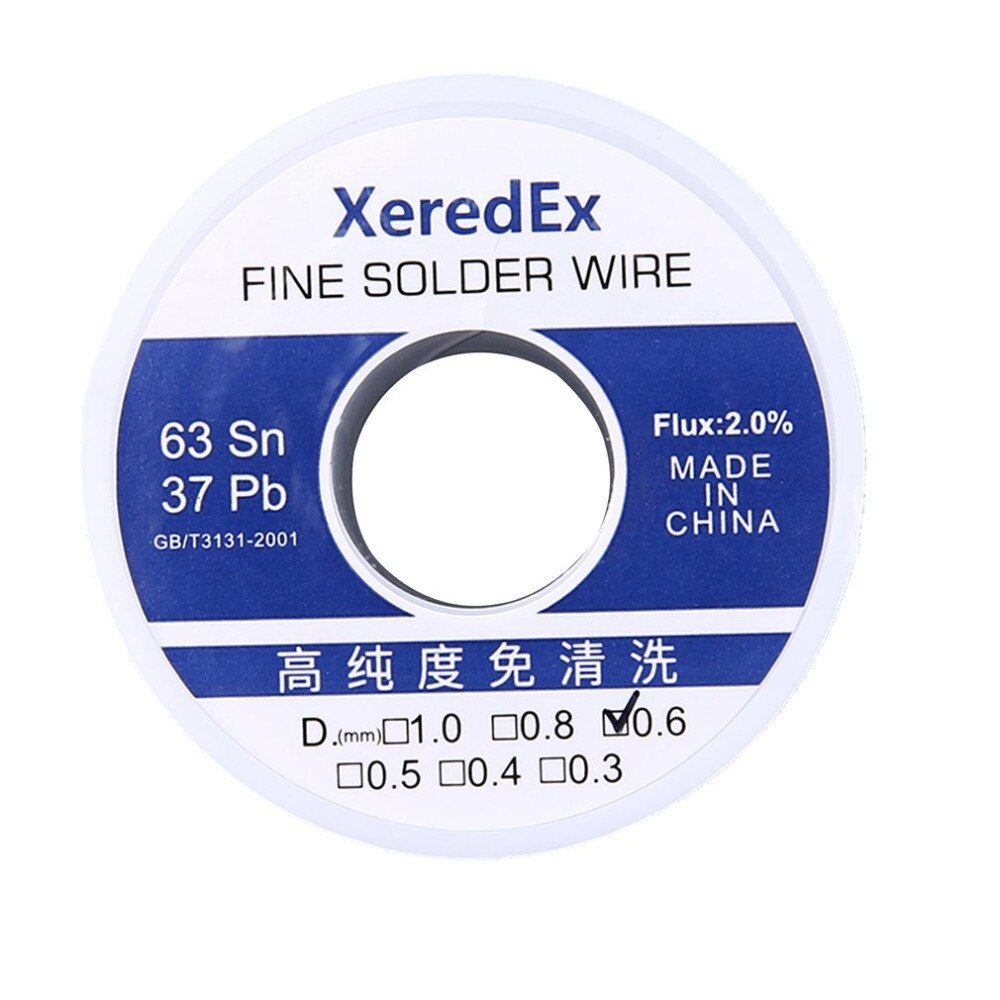 Soldeer Lassen Solderen 0.6Mm 2% Flux Tin Lood Rosin Roll Core Zilver Reparatie Tool Reel Melt Kit 63% sn