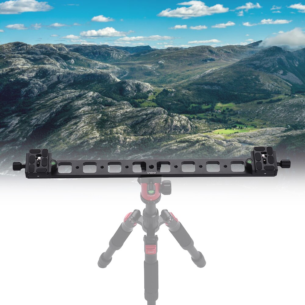 Andoer PU-480 Estesa Doppio QR Piastra A Sgancio Rapido Per La Macchina Fotografica Canon Nikon Sony Staffa Rintraccia Slider per Treppiede Ballhead