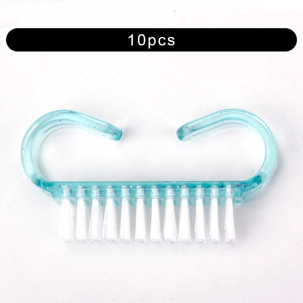 oben Reinigung Nagel Pinsel Nagel Kunst Kunststoff Weiche Entfernen Staub Finger Pflege UV Gel Manikübetreffend Pedikübetreffend Werkzeug machen-hoch Pinsel Schrubben: Freier Raum