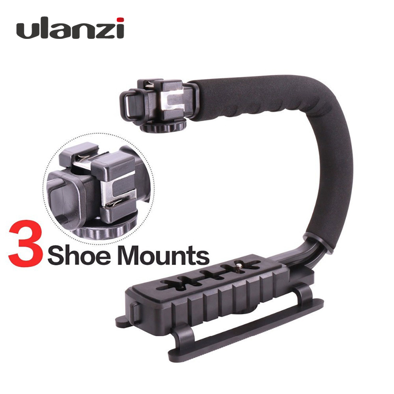 Ulanzi 3 Schoen Mounts Video Stabilizer Handheld Grip Voor Gopro Hero Action Camera voor iPhone Xiaomi Smartphone DSLR Nikon Canon