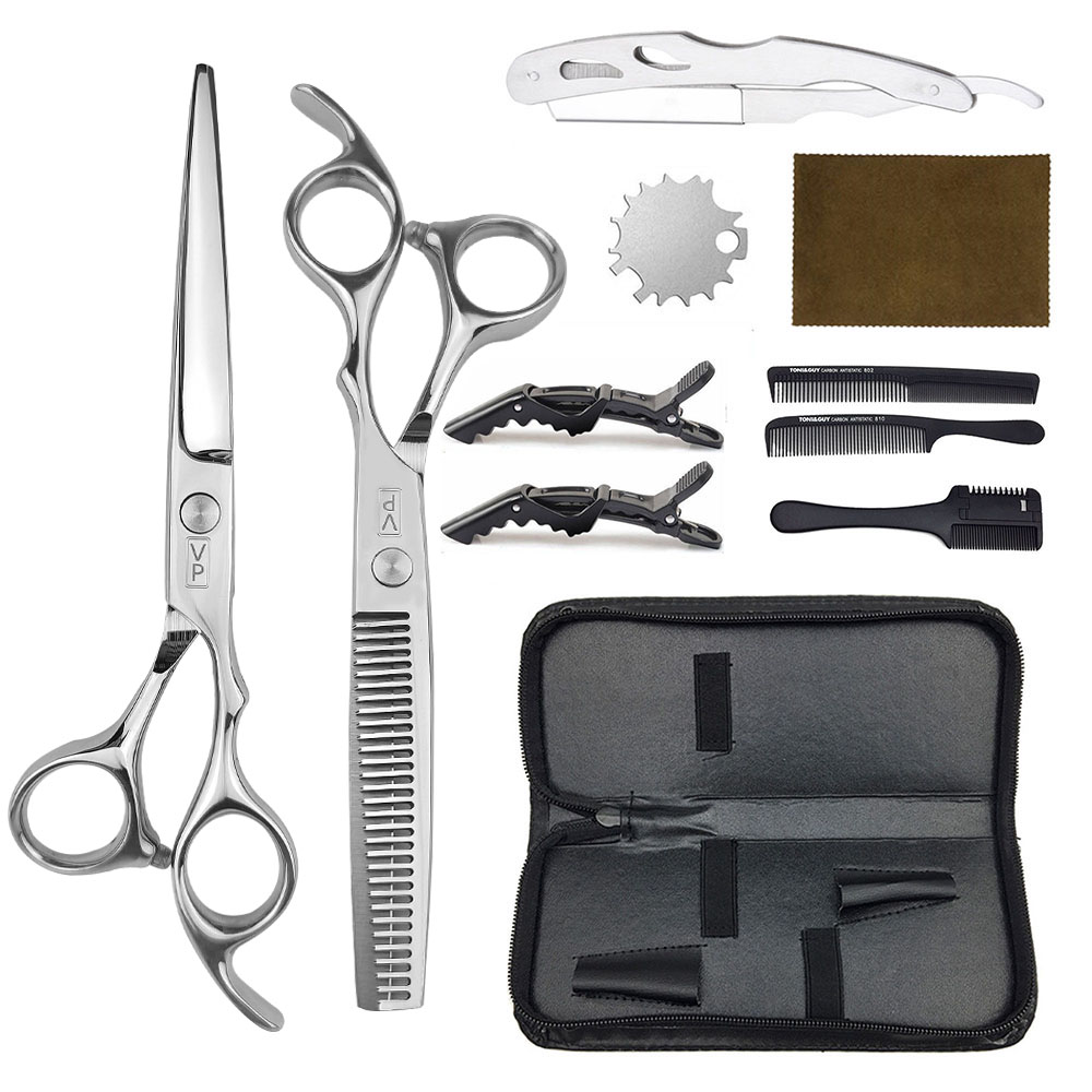 Kappers Schaar Professionele Kappers Schaar Set 6 Inch Kappersscharen Japan 440C Kappers Schaar: Hairdressing set 21
