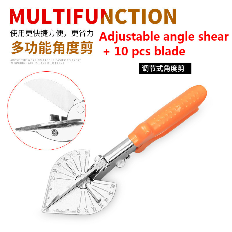 Multifunction Angle Mitre Trunking Scissors PVC PE Plastic Pipe Cutter Angle Shears Automatic Wire Cutting Duct Mitre Trim: SET A
