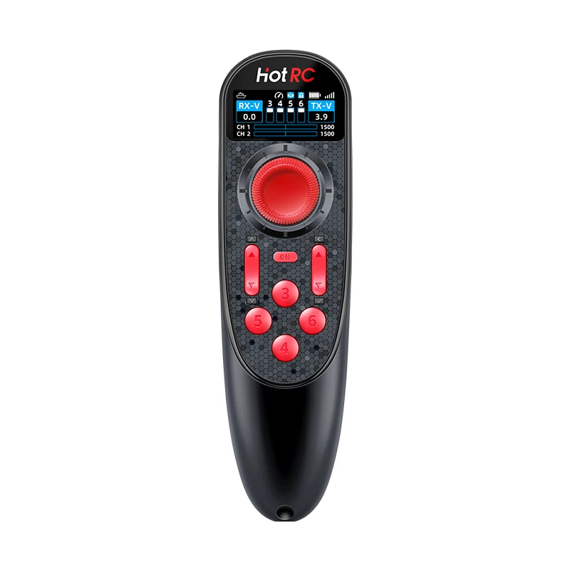 HOTRC DS650 DS-650 6CH 2,4G transmisor de sistema de Radio pantalla a Color Control remoto F-06A F-08A receptor de F-06AT para barco RC DS600