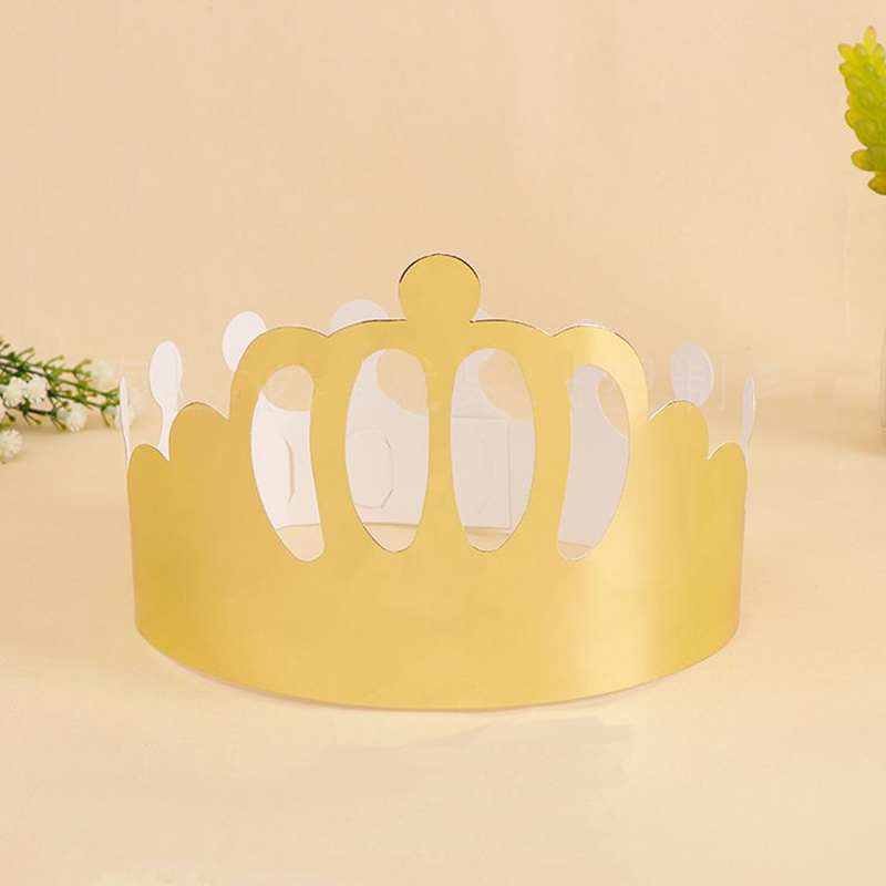 30 Stks/set Goud Zilver Verjaardagsfeestje Hoeden Papier Crown Kids Verjaardagsfeestje Supplies Partij Kroon Hoed Cap Viering Bruiloft Decor: M05