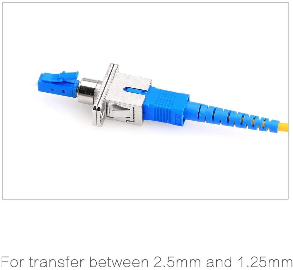 2 pieces /pack Single Mode 9/125 LC Male to SC Female Hybrid Optical Fiber Adapter Connector