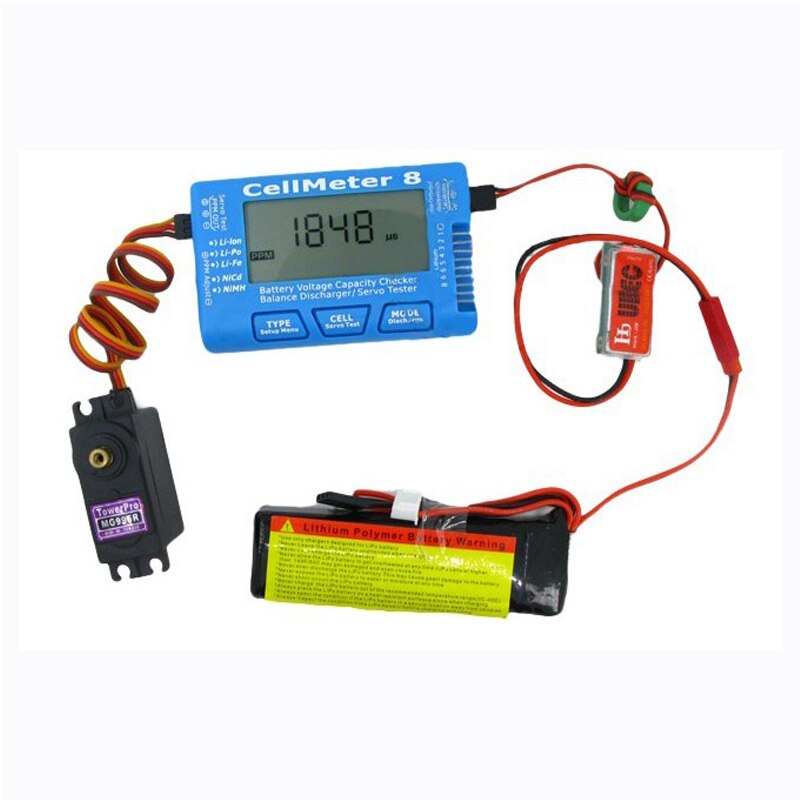 Cell Meter 8 Multifunctionele 2-8S Elektrische Display Lithium Batterij Voltage Elektrische Hoeveelheid Display Balance Actuator Tester