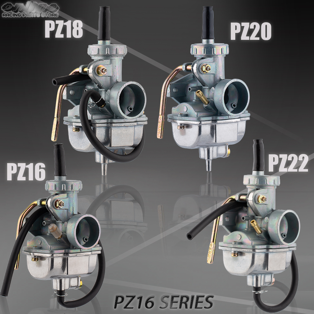 Carburador de 16mm, 18mm, 20mm, 22mm, PZ16 PZ18 PZ20 PZ22, estrangulador manual de aluminio de Zinc para 50cc, 70cc, 110cc, 125cc, 250cc, ATV, Quad Dirt Bike