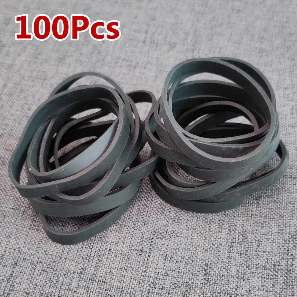 100 stuks grote zwarte elastiekjes sterke rubberen ring rekbare stevige rubberen elastische band kantoor thuis verpakking levering rubberen stropdas: Default Title