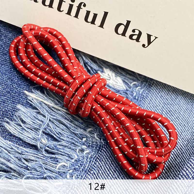 Cuerda Elástica reflectante de látex de 3mm, banda elástica luminosa para mochila de montañismo, cinturón decorativo, accesorios de ropa DIY: 12