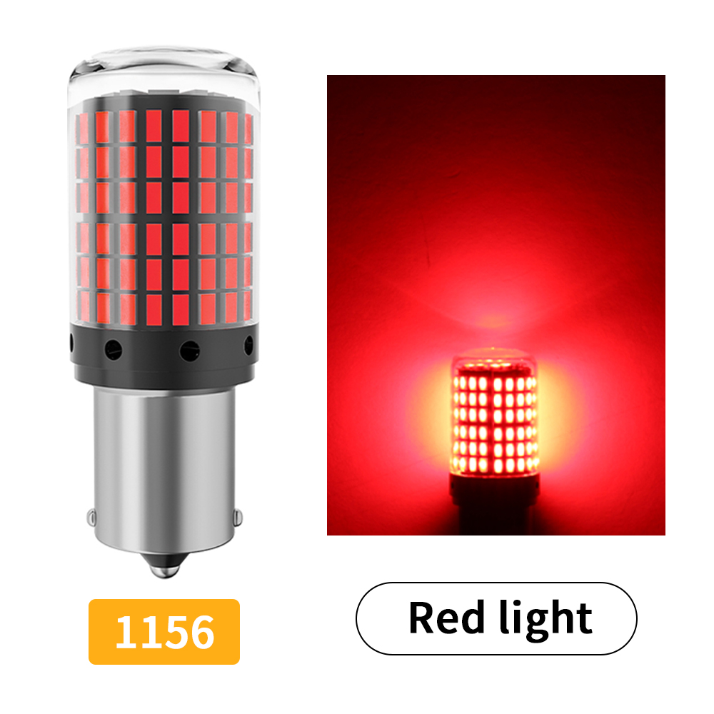 2 uds luz LED de coche de alta potencia 1156 3014 144SMD bombillas LED CanBus BAU15S PY21W BAY15D 1157 7440 W21W W21/5W lámpara de señal delantera/trasera: Azul oscuro / 3157 P27/7W T25