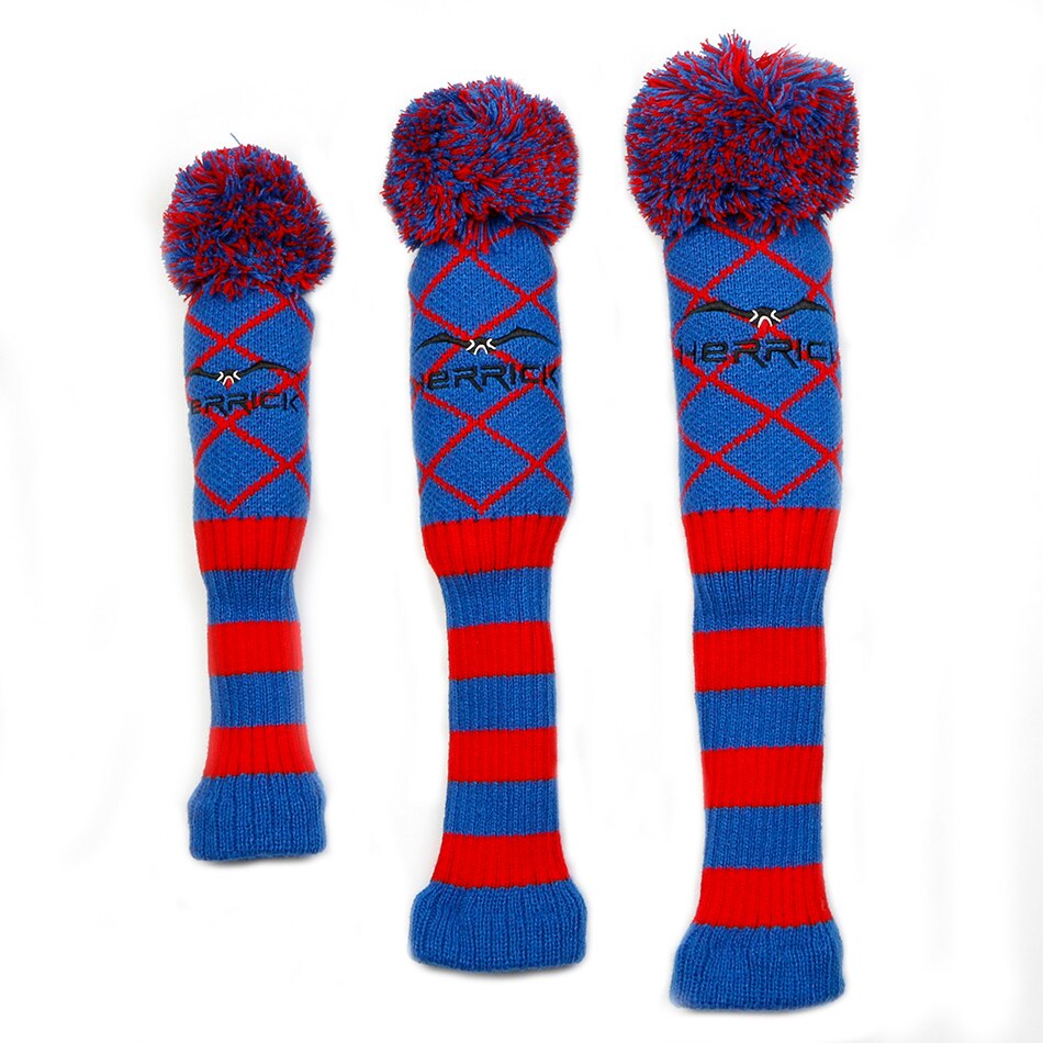 Clubs de golf couvre-chef laine tricot Clubs de Golf ensemble pilote NO.3.5 Fairway bois couvre-chef 3 couleurs au choix: red  blue