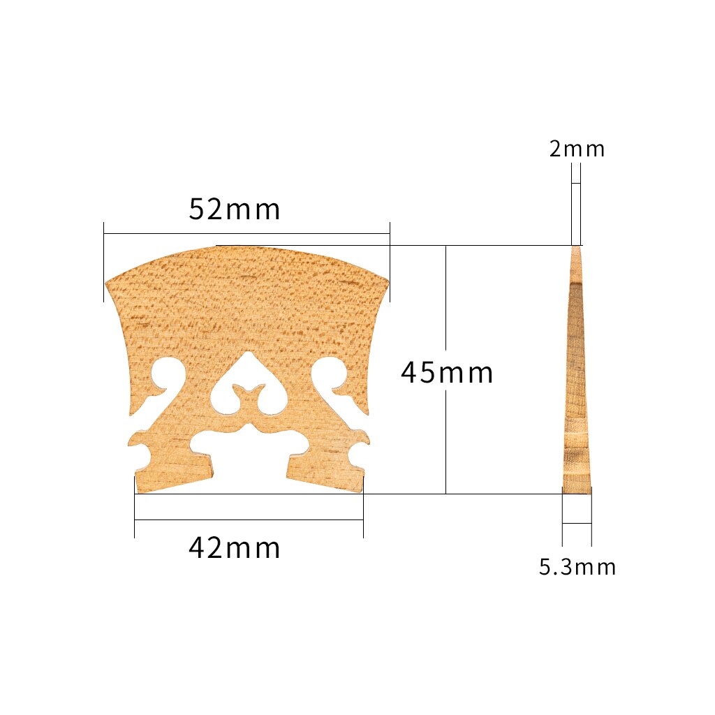Naomi 1Pc Standaard Maple Brug 4/4 3/4 1/2 1/4 1/8 Viool Bridge Klassieke Barokke Stijl Brug